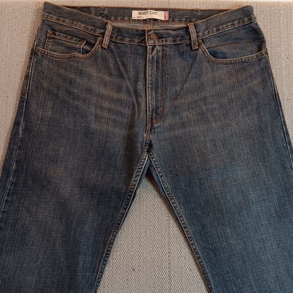 Levis 527 Bootcut Jeans Mens 39X31 Blue Fade Cowboy Style - Picture 6 of 16